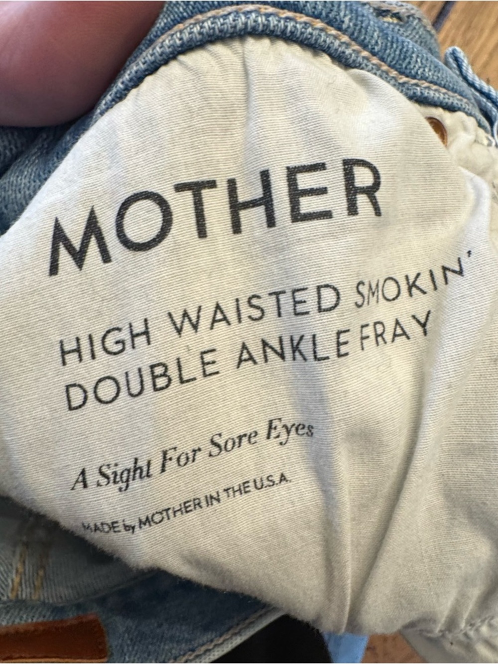 Mother The High Waisted Smokin’ Double Ankle Fray Jeans size 26 - Picture 8 of 16